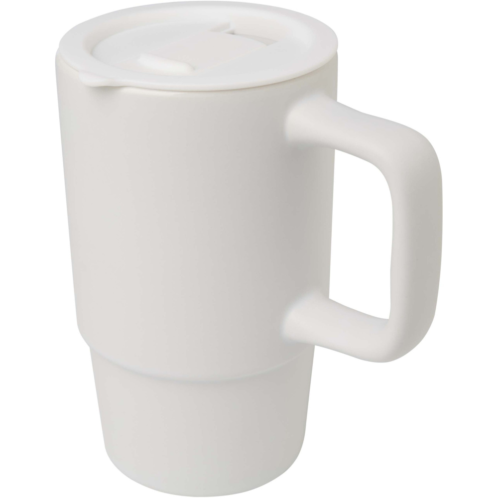 Logotrade promotional giveaway picture of: Carter 450 ml ceramic mug with plastic lid