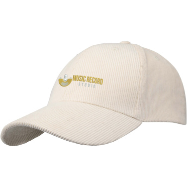 Logo trade promotional items image of: Hutton 6 panel recycled corduroy cap