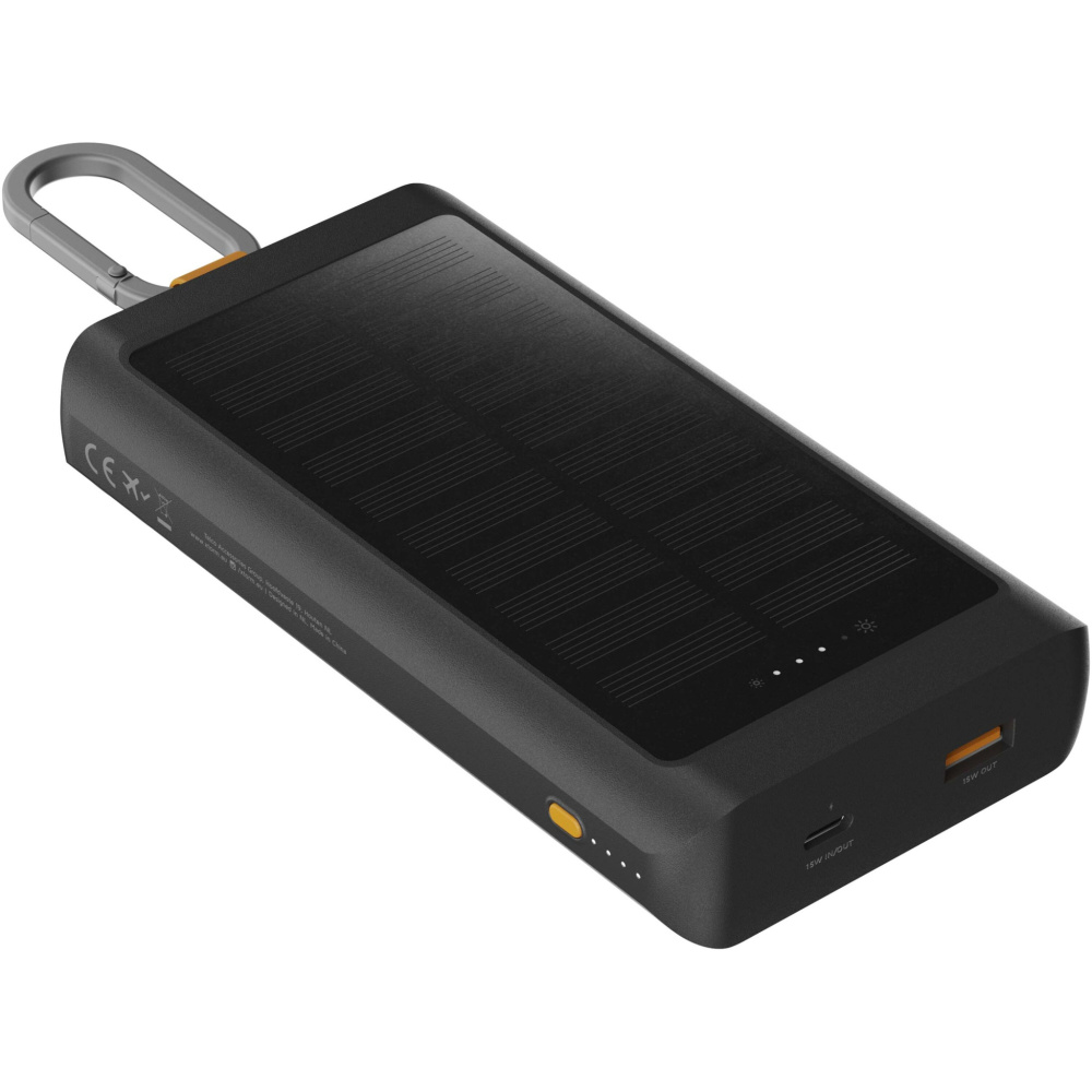 Logotrade advertising products photo of: Xtorm XG2S101 Go2 10.000 mAh 15W solar power bank with light