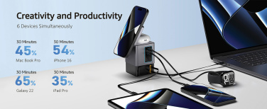 Logotrade business gifts photo of: Urban Vitamin Sacramento 105W GAN charger+retractable cables