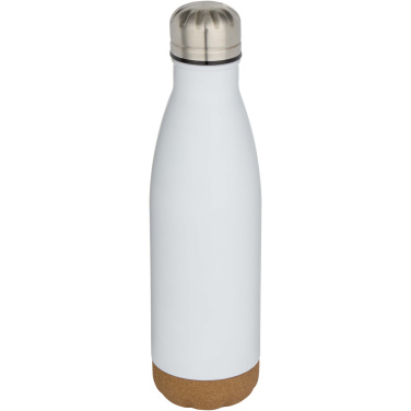 Logo trade promotional products image of: Cove 500 ml double wall vacuum insulated stainless steel water bottle with cork details