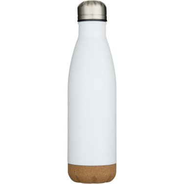 Logo trade promotional merchandise photo of: Cove 500 ml double wall vacuum insulated stainless steel water bottle with cork details