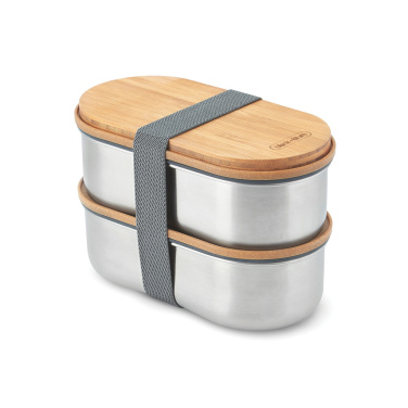 Logotrade promotional merchandise photo of: Black+Blum Stainless Steel Double Bento Box