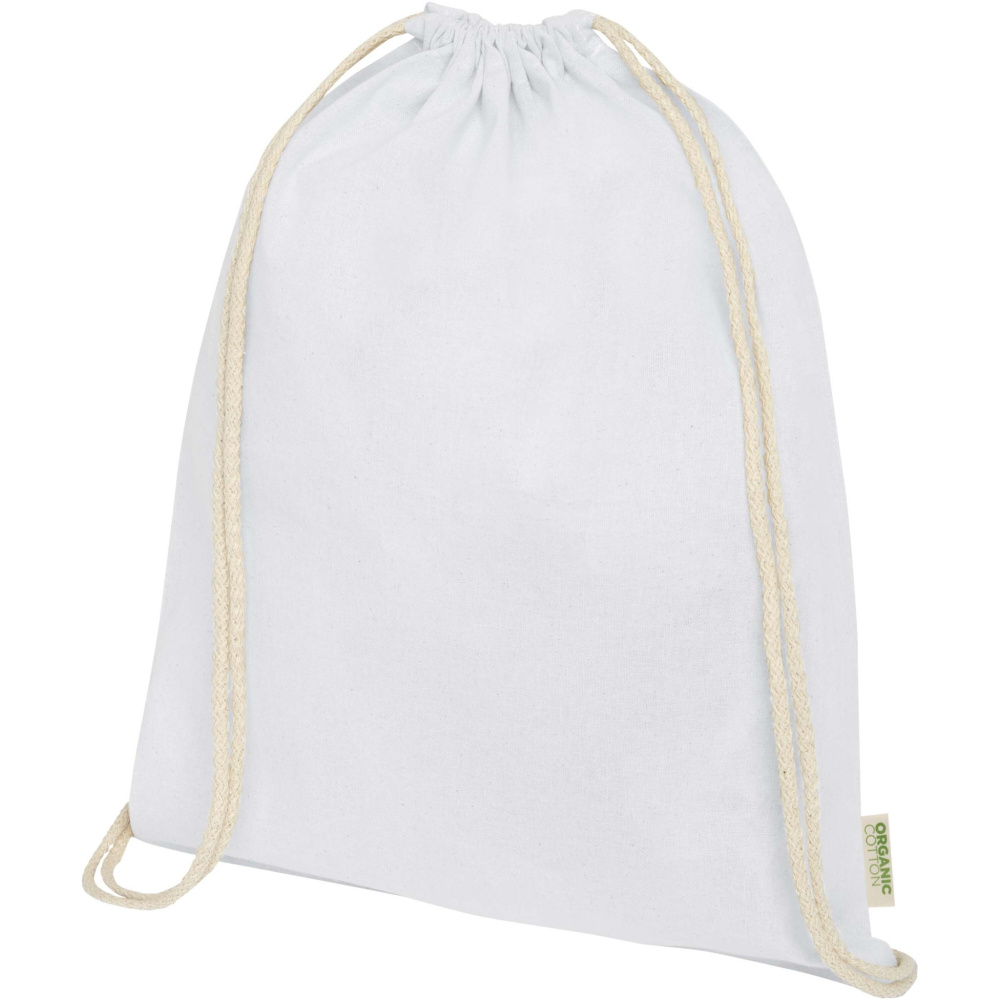 Logo trade promotional giveaway photo of: Odisha 140 g/m² OCS organic drawstring bag 5L