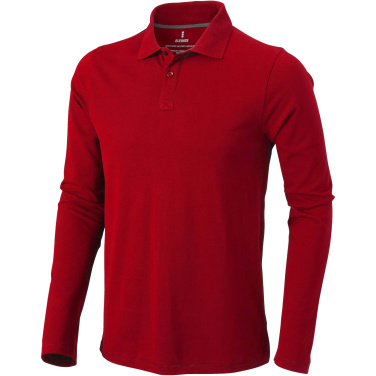 Logo trade promotional giveaways image of: Oakville long sleeve men's polo