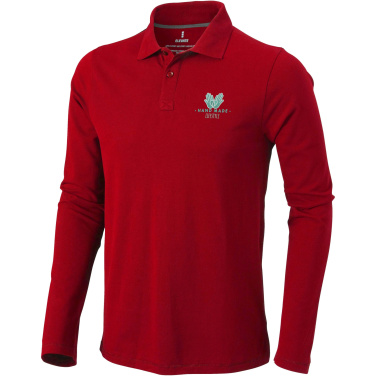 Logo trade promotional giveaways picture of: Oakville long sleeve men's polo