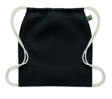 Logo trade promotional items picture of: Drawstring bag Fairtrade 180gr