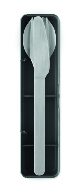 Logo trade promotional giveaways picture of: Stainless steel cutlery set