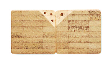 Logo trade business gifts image of: Bamboo salt & pepper set