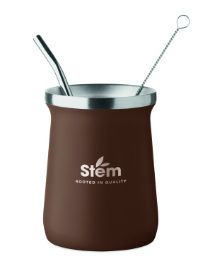 Logo trade business gifts image of: Yerba mate tea cup