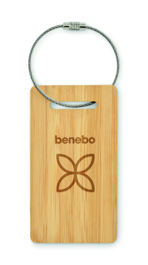 Logotrade promotional items photo of: Bamboo luggage tag