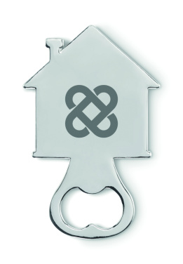 Logo trade promotional merchandise picture of: House shape bottle opener