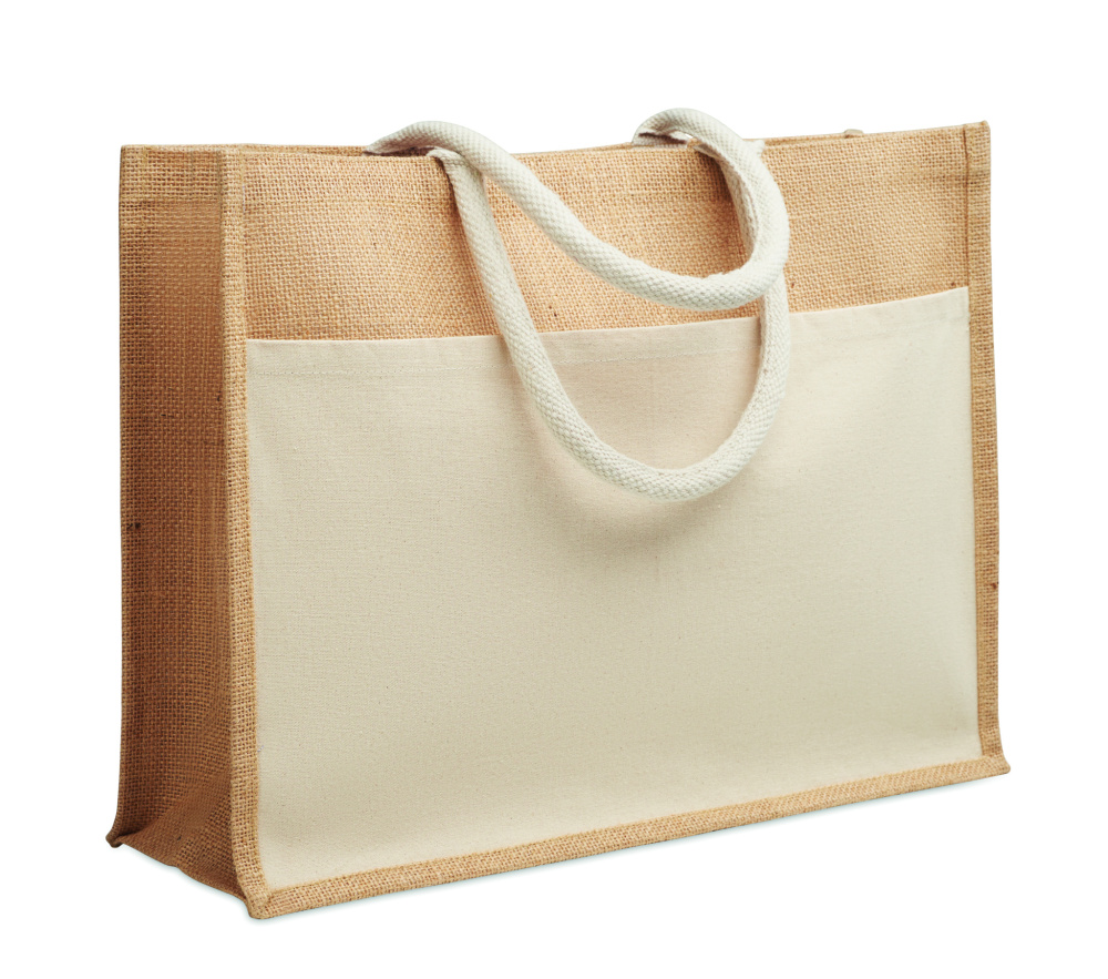 Logo trade promotional merchandise photo of: Jute shopping bag