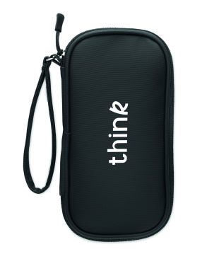 Logo trade business gifts image of: Tech organiser pouch 600D RPET