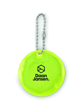 Logo trade promotional giveaways image of: Round reflective keyring