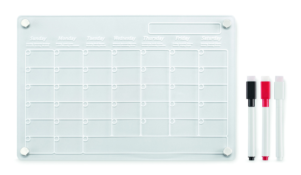 Logo trade promotional items picture of: Magnetic acrylic planner