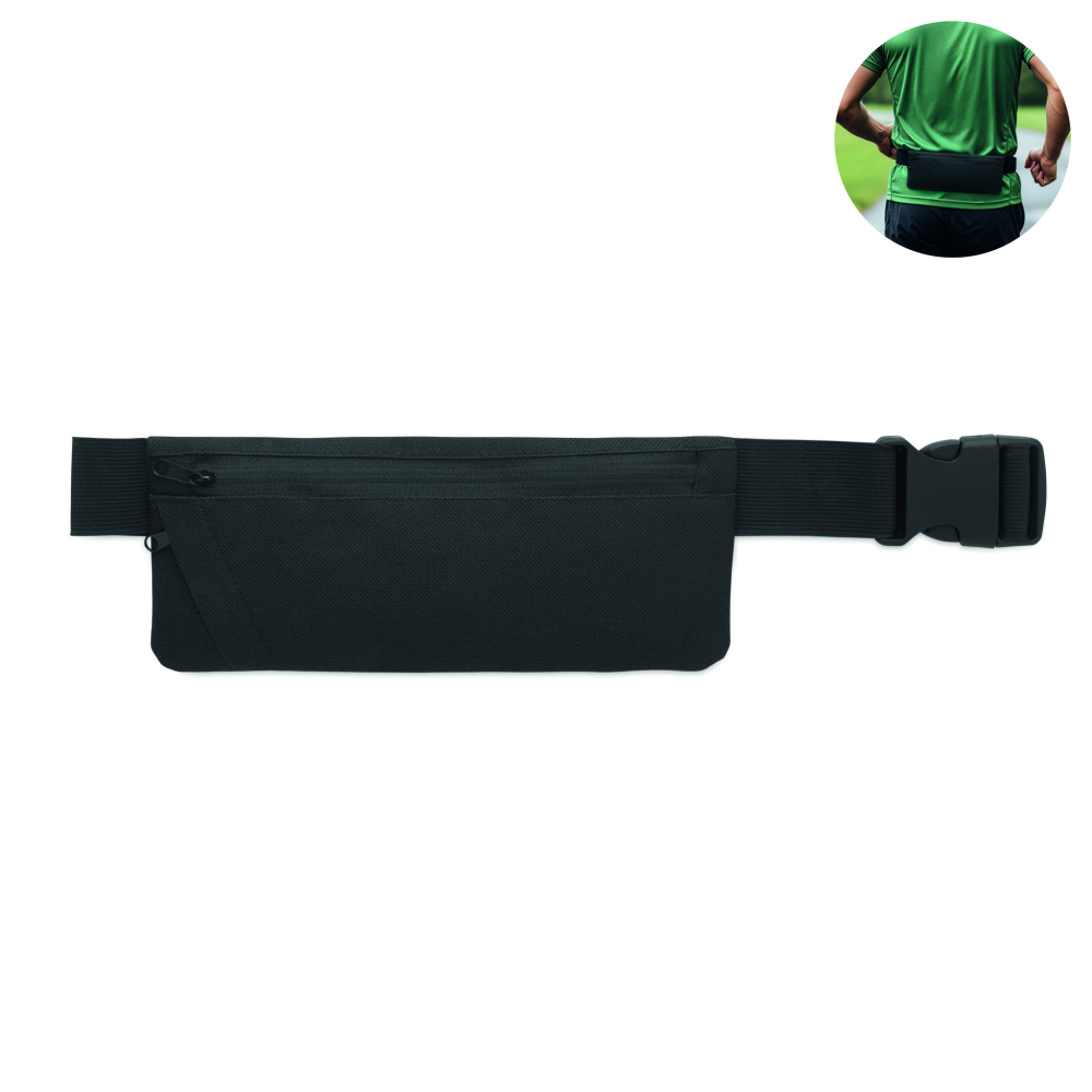 Logo trade advertising product photo of: Sports waist bag 600D RPET