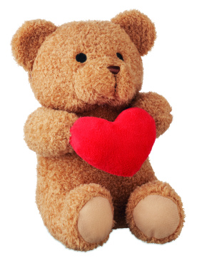 Logotrade promotional gift image of: Teddy bear with heart 23cm