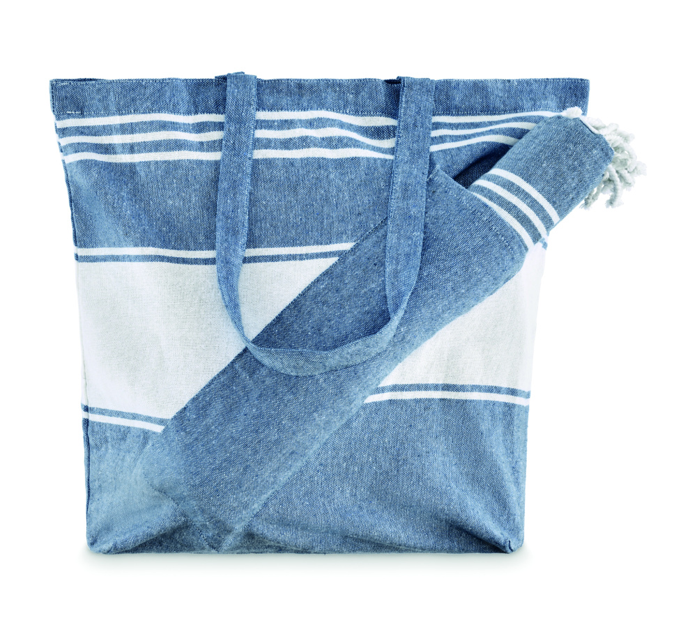 Logo trade promotional merchandise image of: Beach bag with hammam towel