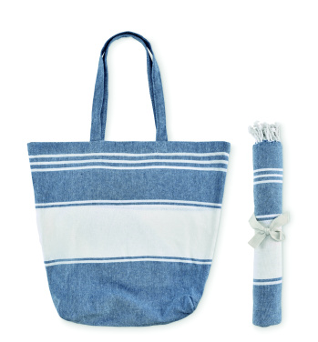 Logo trade promotional item photo of: Beach bag with hammam towel