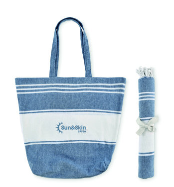 Logotrade promotional item image of: Beach bag with hammam towel