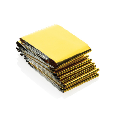 Logotrade promotional items photo of: Solra emergency blanket in RCS recycled RPET pouch