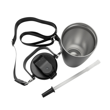 Logo trade promotional products image of: Avira Ayala RCS re-steel duosip lockable crossbody tumbler