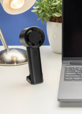 Logo trade advertising products image of: Twist RCS recycled plastic re-chargeable portable fan