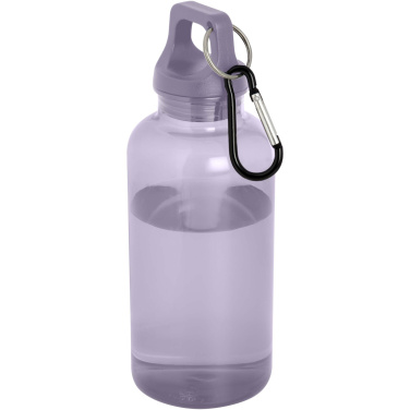 Logo trade business gift photo of: Oregon 400 ml RCS certified recycled plastic water bottle with carabiner