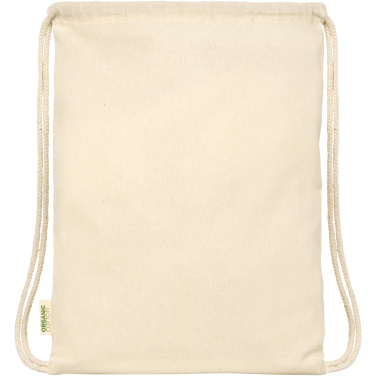 Logo trade promotional merchandise picture of: Odisha 100 g/m² OCS organic drawstring bag 5L