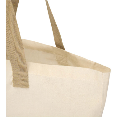 Logotrade advertising product image of: Sierra 140 g/m² GRS recycled foldable cotton tote bag 7L
