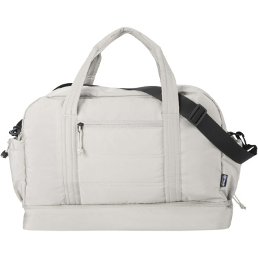 Logo trade promotional item photo of: Puffer GRS recycled duffel bag with insulated bottom 30L