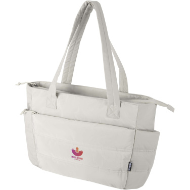 Logo trade promotional items picture of: Puffer 15.6" GRS recycled laptop tote bag 18L