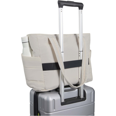 Logo trade promotional gifts picture of: Puffer 15.6" GRS recycled laptop tote bag 18L