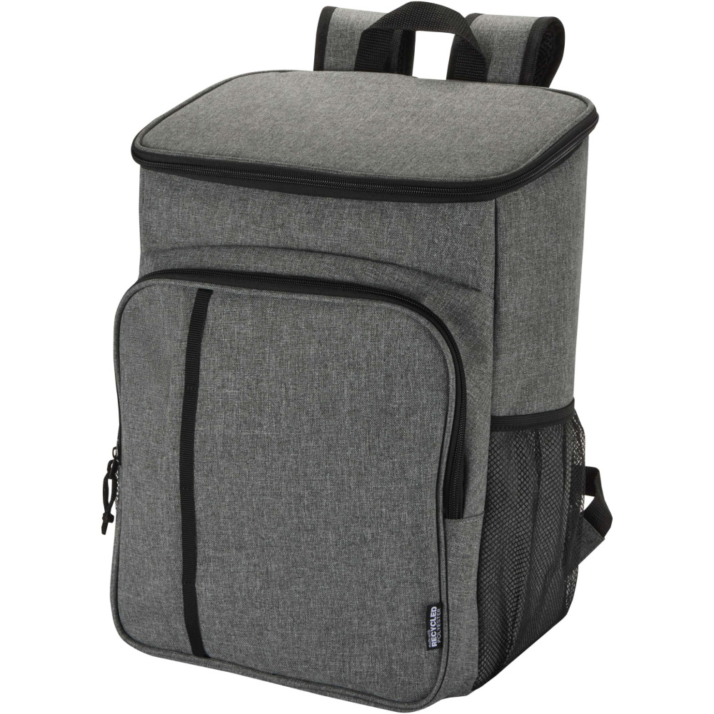 Logo trade promotional gifts image of: Tundra GRS recycled picnic cooler backpack with cutlery set 20L