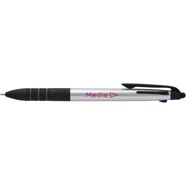 Logo trade promotional giveaways picture of: Trine 3-ink RCS recycled ballpoint pen with stylus