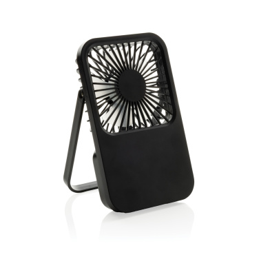 Logo trade promotional items picture of: Aervina RCS recycled plastic re-chargeable desk fan