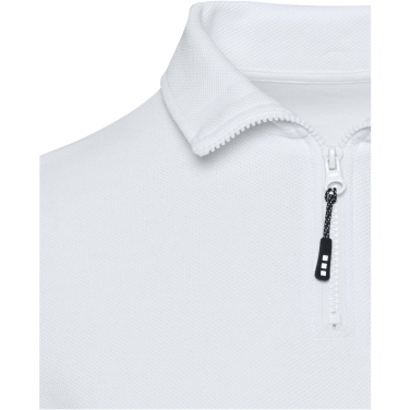 Logo trade corporate gift photo of: Zeus long sleeve unisex half zip polo