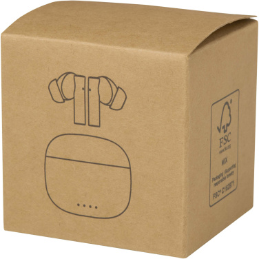 Logo trade advertising products image of: Alterf recycled plastic True Wireless Bluetooth® headset with silicone eartips