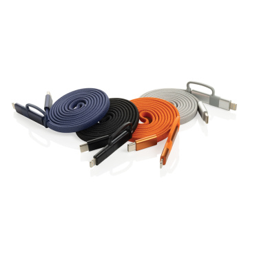 Logotrade corporate gift picture of: Arc RCS recycled Ultra-thin 60W 2 in 1 magnetic cable