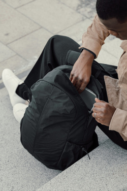 Logotrade promotional giveaway image of: KENTO URBAN RCS recycled nylon 15.6 inch Backpack with front