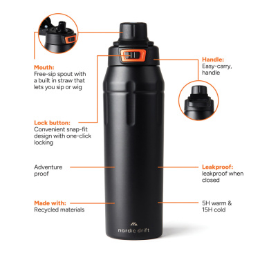 Logo trade promotional items picture of: Nordic Drift Trail RCS Insulated Lockable Sports Bottle