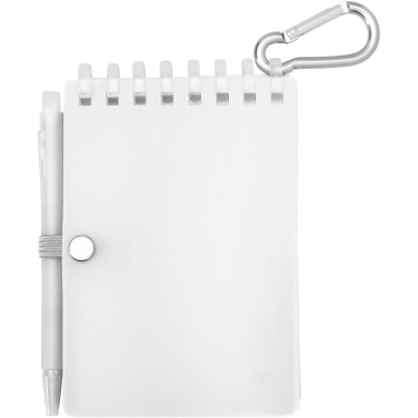 Logo trade promotional items image of: Lig Mini recycled outdoor soft cover notebook and ballpoint pen set (black ink)