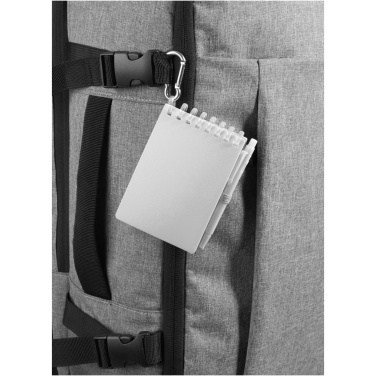 Logotrade promotional product picture of: Lig Mini recycled outdoor soft cover notebook and ballpoint pen set (black ink)