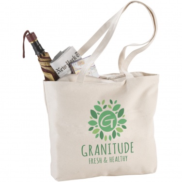 Logo trade ärikingituse pilt: Ningbo 320 g/m² lukuga puuvillane kandekott 15L