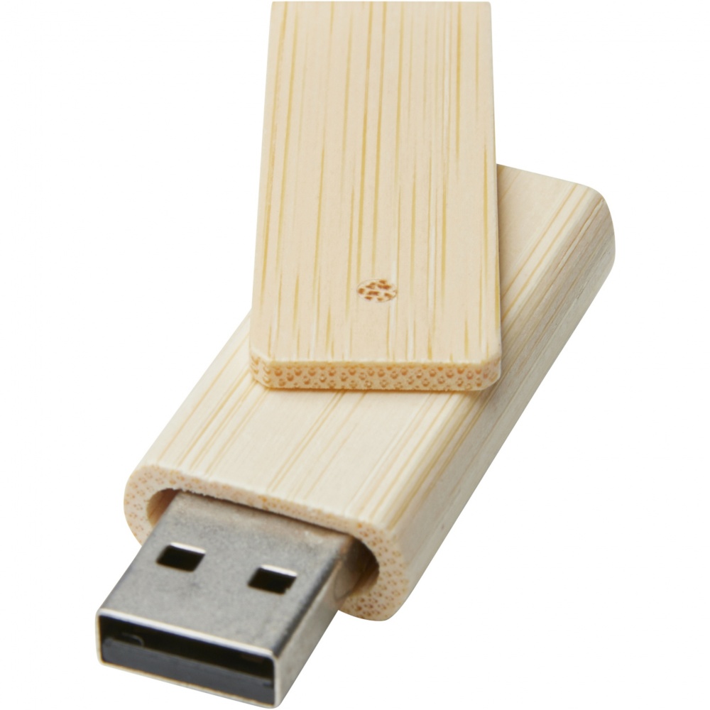Logo trade firmakingi pilt: Pöörake 4 GB bambusest USB-mälupulka