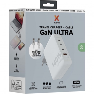 Logotrade reklaamtooted pilt: Xtorm XVC2140 GaN Ultra 140 W reisilaadija 240 W USB-C PD kaabliga