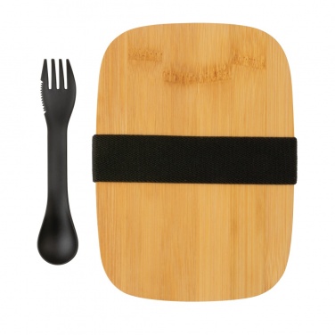 Logotrade reklaamkingi foto: Roostevabast terasest lõunakarp bambusest kaane ja sporiga