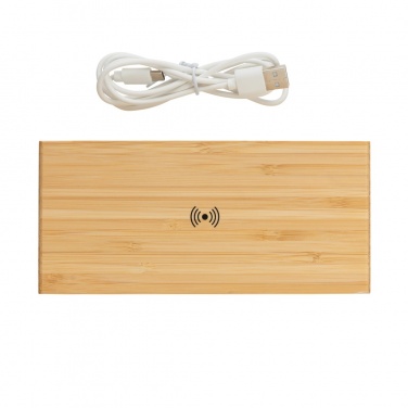 Logo trade meened foto: Bambusest äratuskell 5W juhtmevaba laadijaga