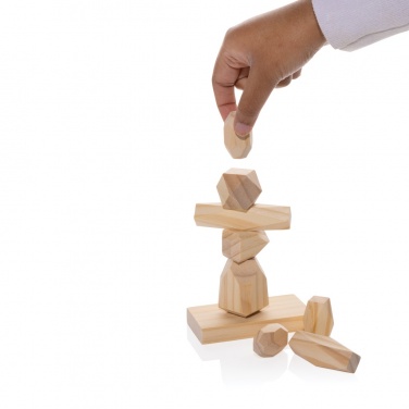 Logo trade reklaamkingi pilt: Ukiyo Crios puidust tasakaalustavad kivid kotis